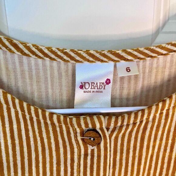 Boutique Girls Sunflower Dress Size 6 | Yellow, Ivory & Green Fall Outfit - Picture 3 of 4